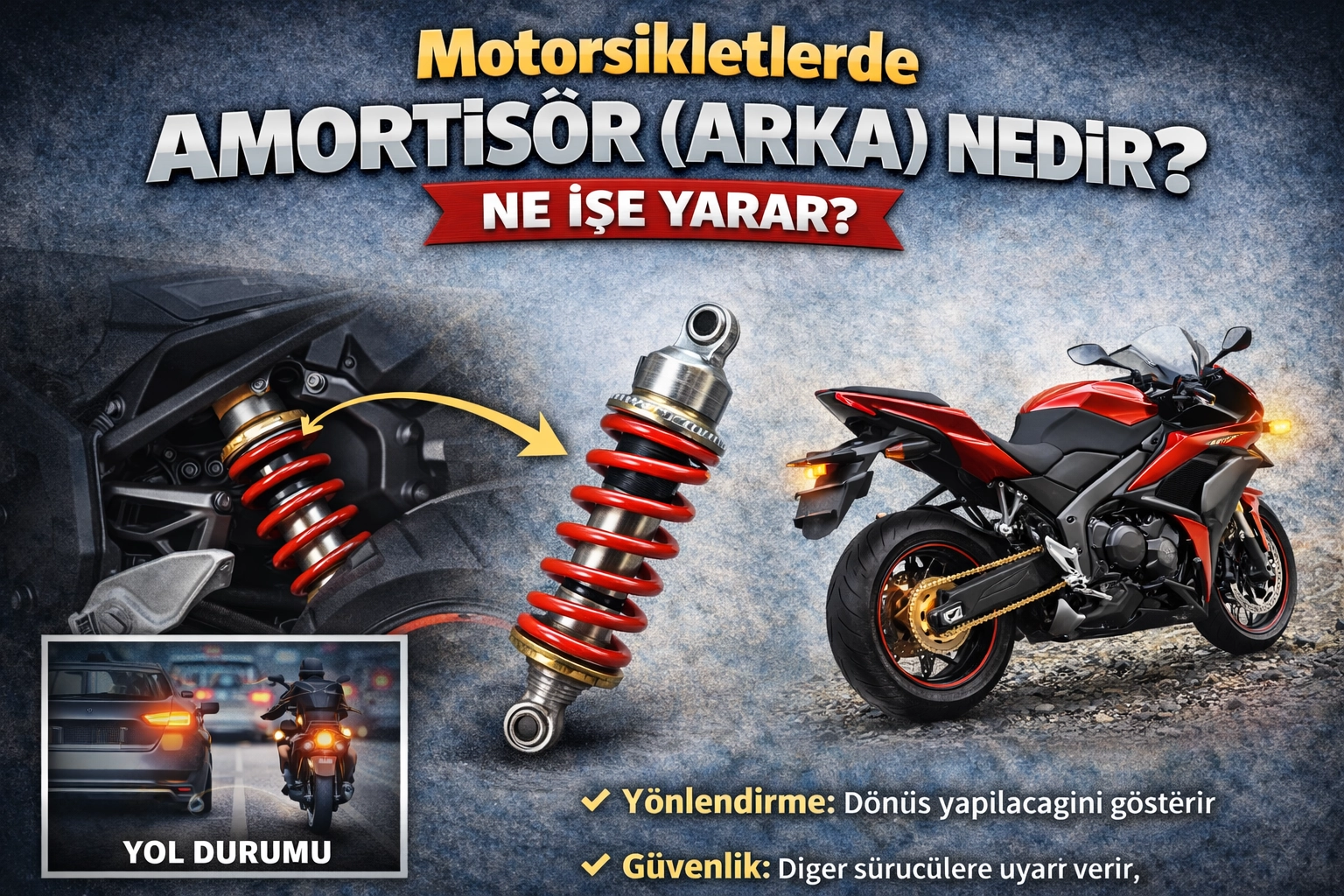 Motorsikletlerde Amortisör ( Arka ) Nedir? Ne İşe Yarar?